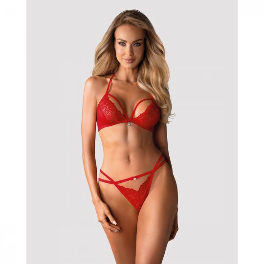 Souprava Obsessive 838-SET �erven�