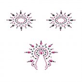 N�lepky GLORIA glittering jewelry black and pink 3 ks