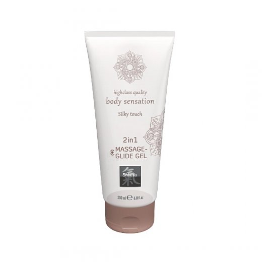 Mas�n� a lubrika�n� gel 2v1 HOT Shiatsu Silky touch 200 ml