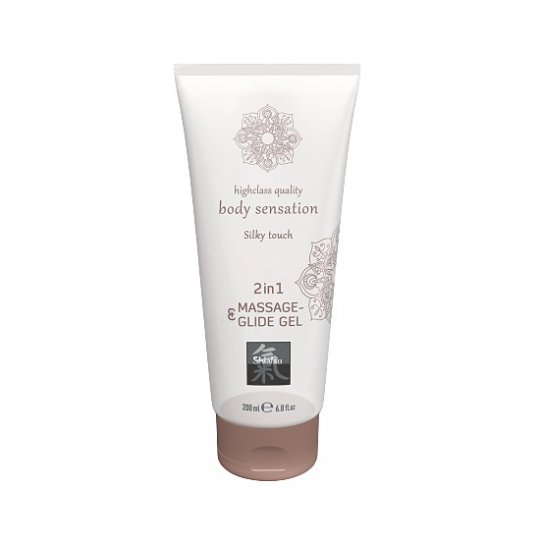 Mas�n� a lubrika�n� gel 2v1 HOT Shiatsu Silky touch 200 ml