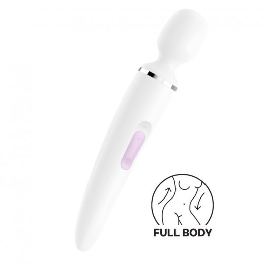 Mas�n� hlavice a vibr�tor 2v1 SATISFYER WAND-ER WOMAN b�l�