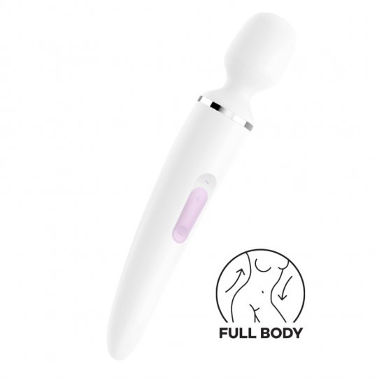 Mas�n� hlavice a vibr�tor 2v1 SATISFYER WAND-ER WOMAN b�l�