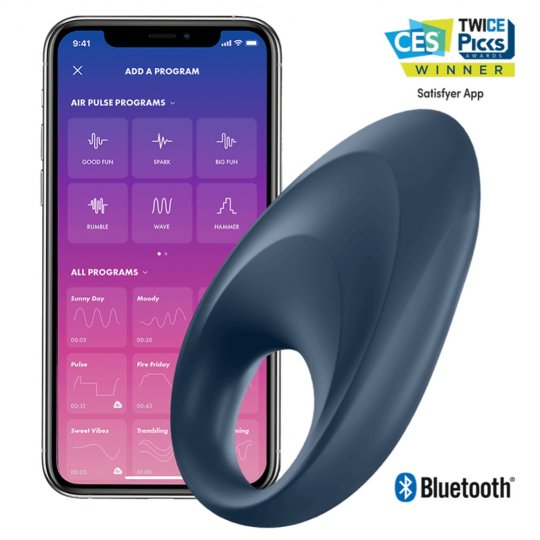 Krou�ek na penis SATISFYER MIGHTY ONE modr�