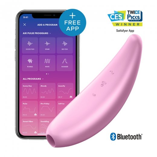 Stimul�tor klitorisu SATISFYER CURVY 3+ r��ov�