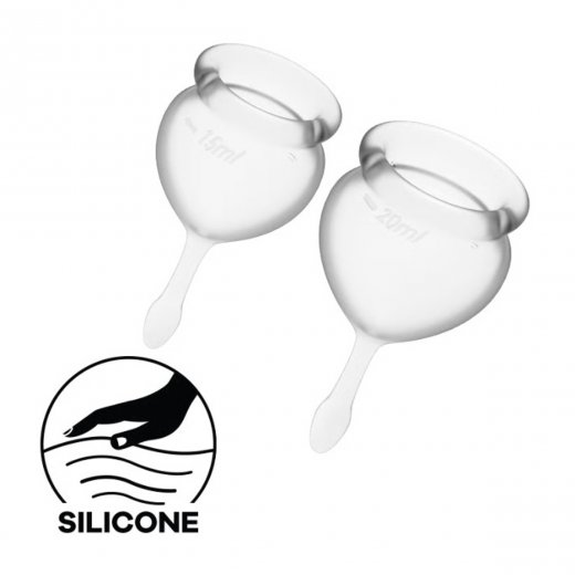 Menstrua�n� kal�ky SATISFYER FEEL GOOD MENSTRUAL CUP transparentn�