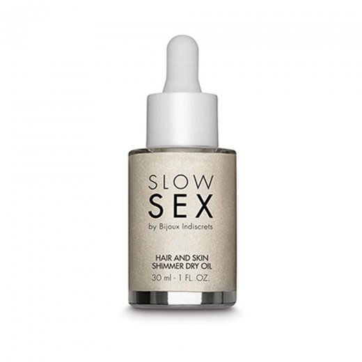 Such� olej na t�lo a vlasy se t�pytkami BIJOUX INDISCRETS Slow Sex 30 ml