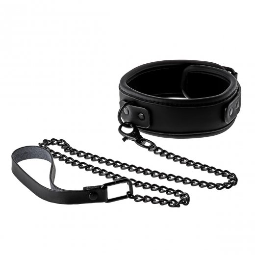 Obojek s vod�tkem Dream Toys BLAZE COLLAR AND LEASH �ern�
