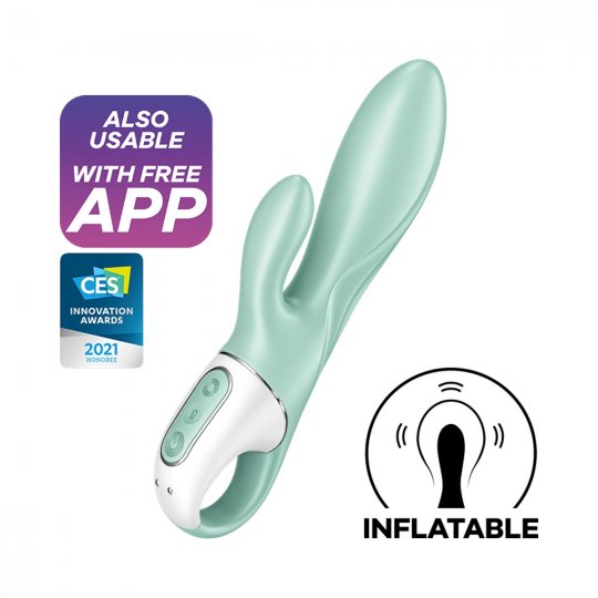 Vibr�tor SATISFYER AIR PUMP BUNNY 5+ zelen�