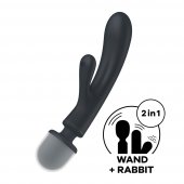 Mas�n� hlavice a vibr�tor 2v1 SATISFYER Triple Lover �ed�
