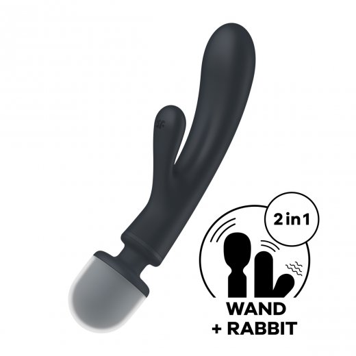 Mas�n� hlavice a vibr�tor 2v1 SATISFYER Triple Lover �ed�