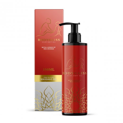 Mas�n� a lubrika�n� olej 2v1 BodyGliss Red Orange Temptation 150 ml