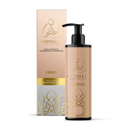 Mas�n� a lubrika�n� olej 2v1 BodyGliss Strawberry Spark Delight 150 ml