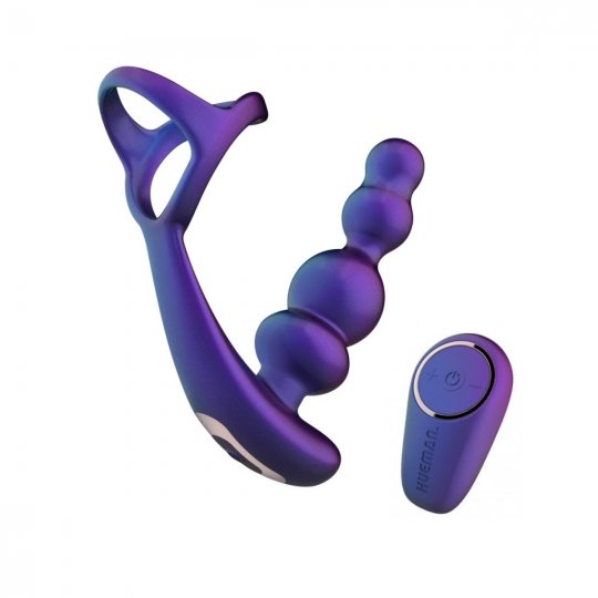 Kol�k an�ln� HUEMAN Stellar Force Butt Plug with Cockring modr�