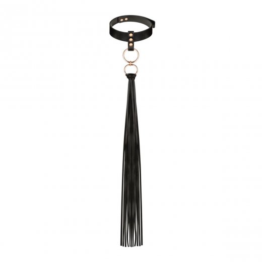 Obojek s d�tkami Rosy Gold Collar with Flogger �ern�