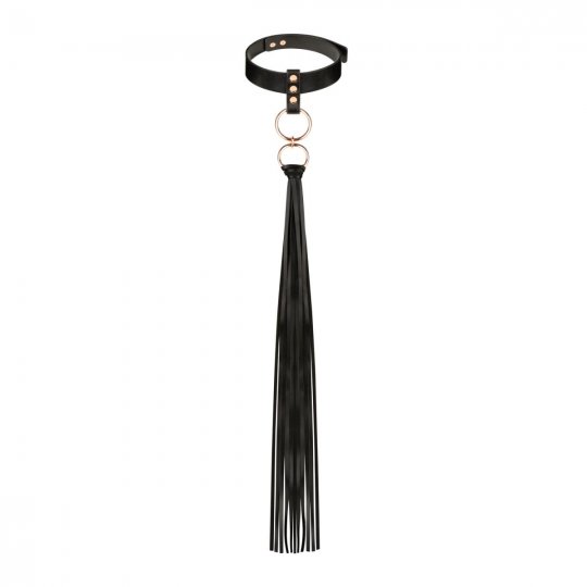 Obojek s d�tkami Rosy Gold Collar with Flogger �ern�