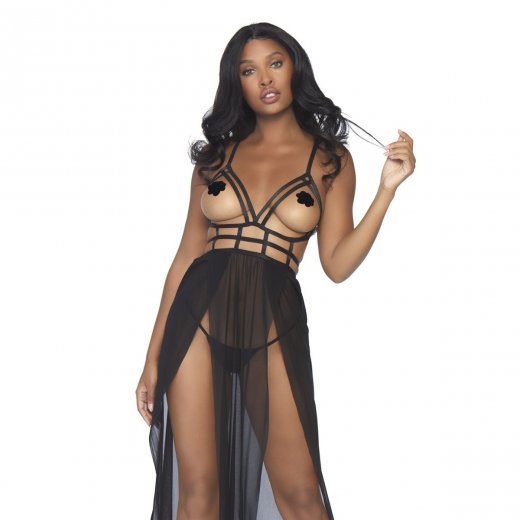 �aty Leg Avenue Cage Maxi Dress and G-String �ern�