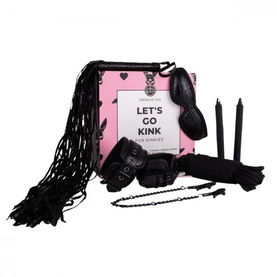 D�rkov� sada BDSM Dream Toys Pleasure Box LET�S GO KINK �ern�