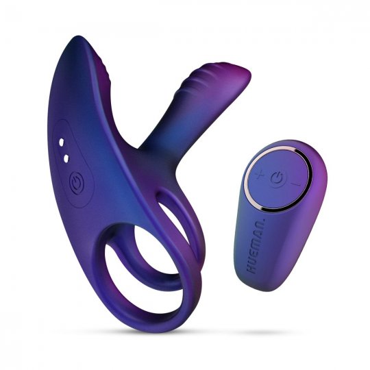Krou�ek na penis HUEMAN Infinity Ignite Vibrating Cock Ring modr�