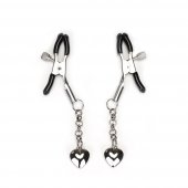 Svorky na bradavky Liebe Seele Silver Solid Heart Set 2 ks st��brn�