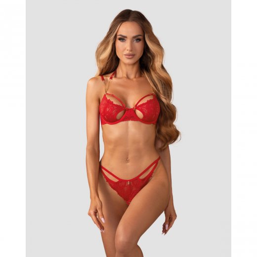 Souprava Obsessive Matildea 2 PC Crotchless �erven�